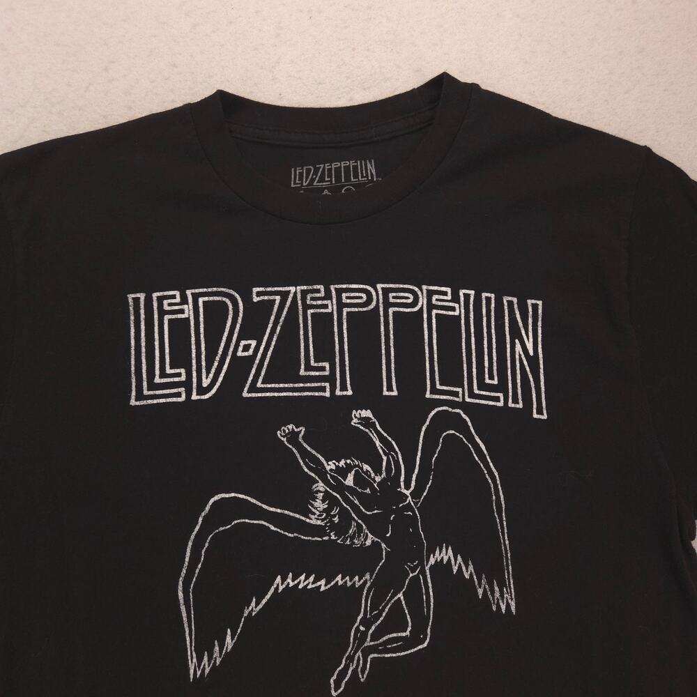 Led Zeppelin Band Graphic Short Sleeve T Shirt Adult Mens Size Medium M Black